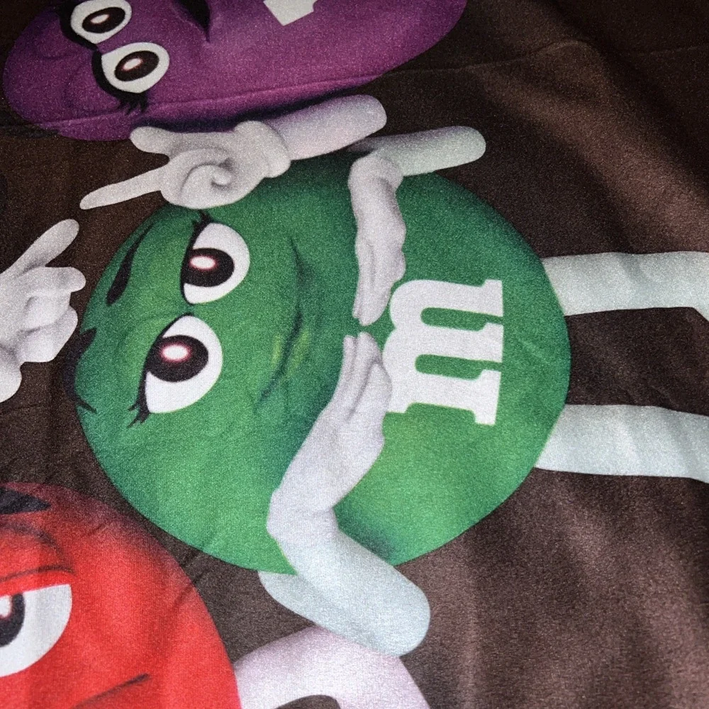 M&Ms Fleece Lightweight‎ Throw Blanket Mars Chocolate Candy Characters 60